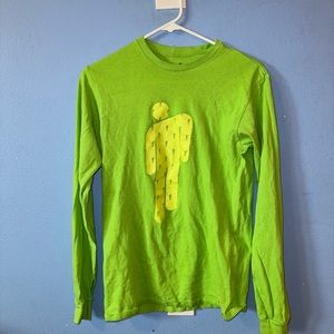 green Billie Eilish long sleeve shirt.